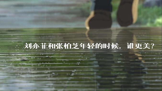 刘亦菲和张柏芝年轻的时候，谁更美？
